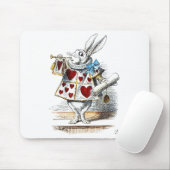 Weißes Kaninchen Alice Wunderland Herz Mousepad (Mit Mouse)