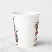 Weißes Kaninchen Alice Wunderland Herz Pappbecher (Rechts)