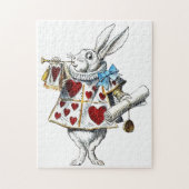 Weißes Kaninchen Alice Wunderland Herz Puzzle (Vertikal)