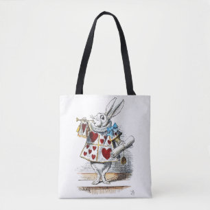 Weißes Kaninchen Alice Wunderland Herz Tasche