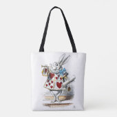 Weißes Kaninchen Alice Wunderland Herz Tasche (Rückseite)
