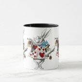Weißes Kaninchen Alice Wunderland Herz Tasse (Zentrum)