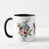 Weißes Kaninchen Alice Wunderland Herz Tasse (Links)
