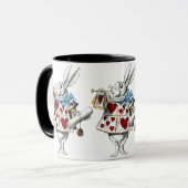 Weißes Kaninchen Alice Wunderland Herz Tasse (Vorderseite Links)
