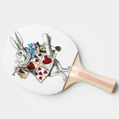 Weißes Kaninchen Alice Wunderland Herz Tischtennis Schläger (Seitenansicht)