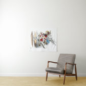 Weißes Kaninchen Alice Wunderland Herz Wandteppich (Beispiel (Horizontal))