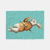 Weißes Kaninchen (Alice's Adventures in Wonderland Fleecedecke (Vorderseite (Horizontal))