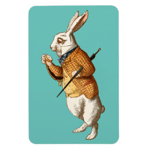 Weißes Kaninchen (Alice's Adventures in Wonderland Magnet