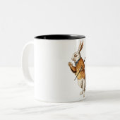 Weißes Kaninchen (Alice's Adventures in Wonderland Zweifarbige Tasse (Vorderseite Links)