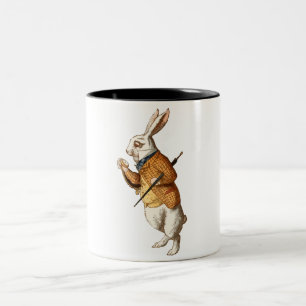 Weißes Kaninchen (Alice's Adventures in Wonderland Zweifarbige Tasse