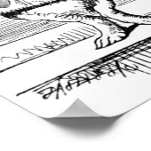 Weißes Kaninchen als Herald Poster (Ecke)