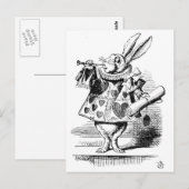 Weißes Kaninchen als Herald Postkarte (Vorne/Hinten)