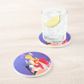 Weißes Kaninchen auf Cupcake Getränkeuntersetzer (Seite)