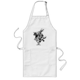 Weißes Kaninchen aus der Alice im Wunderland Lange Schürze
