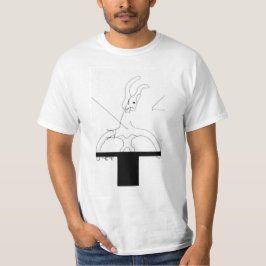 Weißes Kaninchen aus einem Top-Hat-T - Shirt