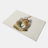 Weißes Kaninchen aus Vintager Alice im Wunderland Fußmatte (Schrägansicht)