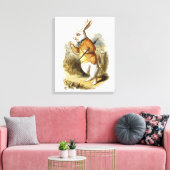 Weißes Kaninchen aus Vintager Alice im Wunderland Leinwanddruck (Insitu (Wohnzimmer))