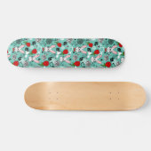 Weißes Kaninchen bei Rose Skateboard (Horizontal)