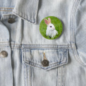 Weißes Kaninchen Button (Beispiel)