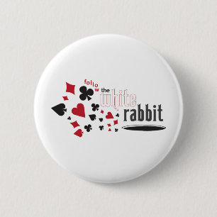 Weißes Kaninchen Button