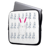 weißes Kaninchen-Case Laptopschutzhülle (Vorderseite Links)