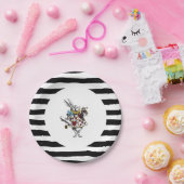 Weißes Kaninchen der Alice im Wunderland Pappteller (Party)