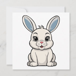 Weißes Kaninchen Einladung