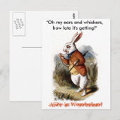 Weißes Kaninchen (Farbe) Postkarte (Vorne/Hinten)