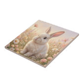 Weißes Kaninchen Fliese (Seite)