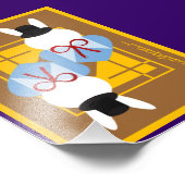 Weißes Kaninchen Fotodruck (Ecke)