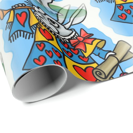 Weißes Kaninchen Geschenkpapier (Rolleneckpunkt)