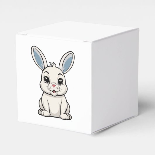 Weißes Kaninchen Geschenkschachtel (Vorderseite)