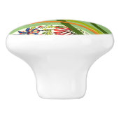 Weißes Kaninchen Grüne Art Deco Weinkeller Schubla Keramikknauf (Seitenansicht)