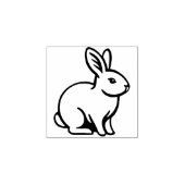 Weißes Kaninchen Gummistempel (Prägung)
