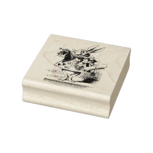 Weißes Kaninchen Gummistempel