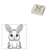 Weißes Kaninchen Gummistempel (Stempel)