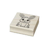 Weißes Kaninchen Gummistempel (Stempel)