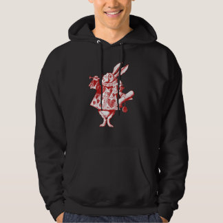 Weißes Kaninchen Herald Inked Red Hoodie