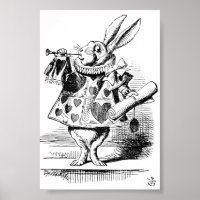 Weißes Kaninchen Herald Poster (Alice's Adventures