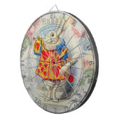 Weißes Kaninchen Herz Alice Classic Dartscheibe (Vorderseite rechts)