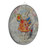 Weißes Kaninchen Herz Alice Classic Dartscheibe (Vorderseite Links)