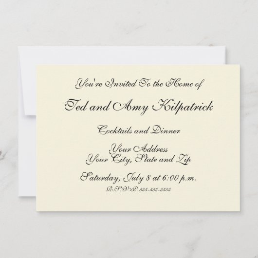 Weißes Kaninchen Herz Alice Classic Einladung (Rückseite)