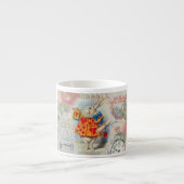 Weißes Kaninchen Herz Alice Classic Espressotasse (Vorderseite)
