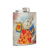 Weißes Kaninchen Herz Alice Classic Flachmann (Rechts)