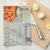 Weißes Kaninchen Herz Alice Classic Geschirrtuch (Viertel Falte)