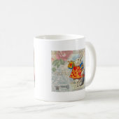 Weißes Kaninchen Herz Alice Classic Kaffeetasse (VorderseiteRechts)