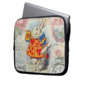 Weißes Kaninchen Herz Alice Classic Laptopschutzhülle (Vorderseite Links)