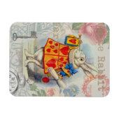 Weißes Kaninchen Herz Alice Classic Magnet (Horizontal)