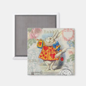 Weißes Kaninchen Herz Alice Classic Magnet (Vorderseite/Rückseite)