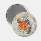 Weißes Kaninchen Herz Alice Classic Magnet (Vorderseite/Rückseite)